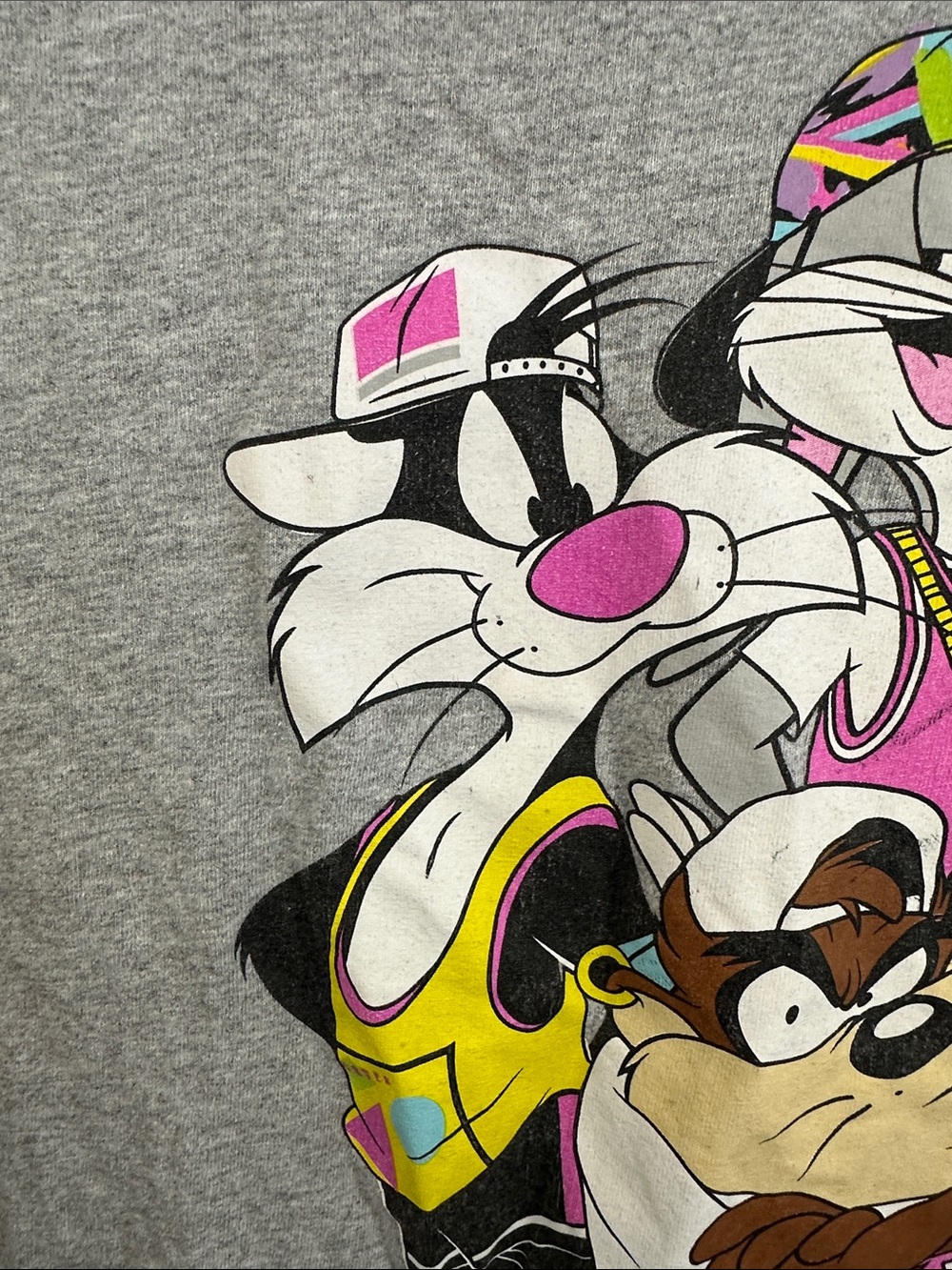 Warner Bros. Grey Short Sleeve Basketball Looney Tunes Tee